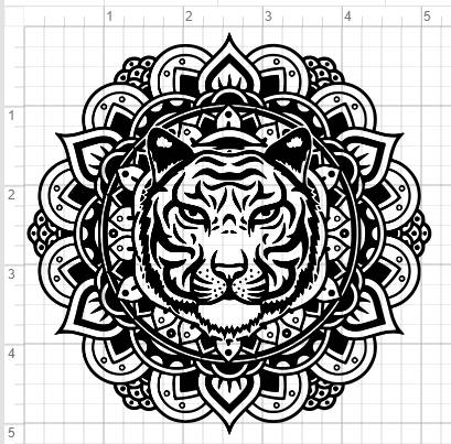Download Mandala-Stil Tiger Design SVG PDF EPS Dxf & Studio 3 ...