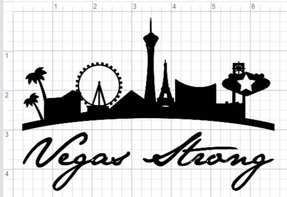 Vegas Strong Design SVG PDF EPS Dxf & Studio 3 Cut Files | Etsy