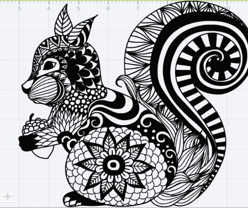 Download Mandala Squirrel Design SVG EPS DXF Studio 3 Cut File | Etsy