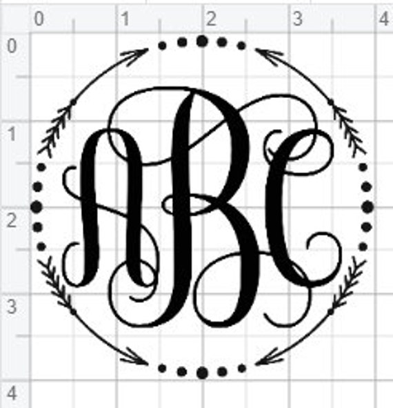 Download Arrow Dot Circle Monogram Frame Design SVG EPS DXF Studio ...