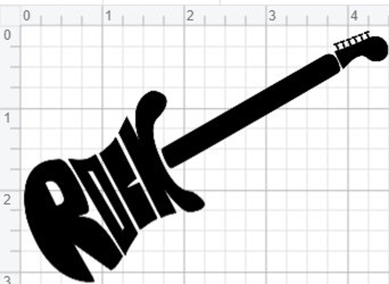 Download Rock Guitar Design SVG pdf eps dxf Studio 3 Cut Files | Etsy