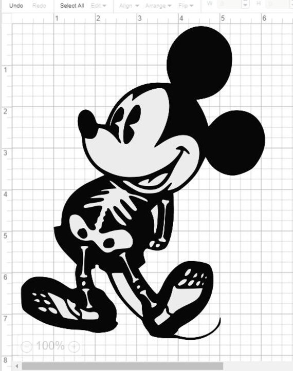 Download Vintage 2 Layer Mickey Mouse Skeleton SVG EPS DXF Studio3 ...