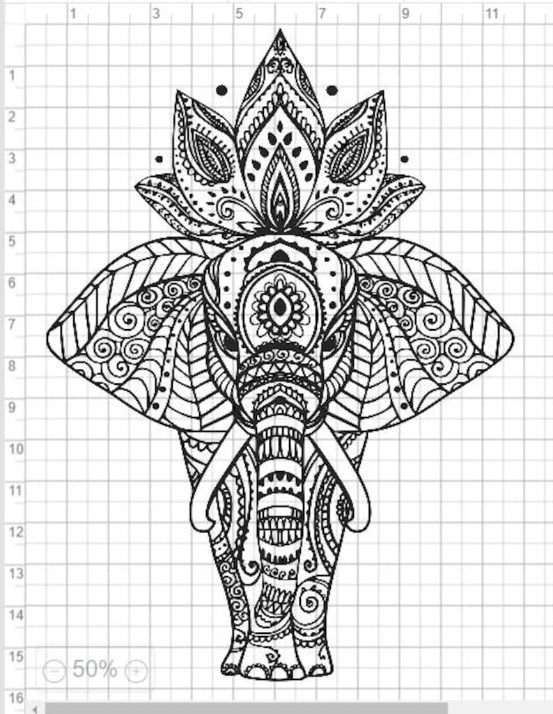 Download Mandala Style Elephant SVG PDF EPS Dxf & Studio 3 Cut ...