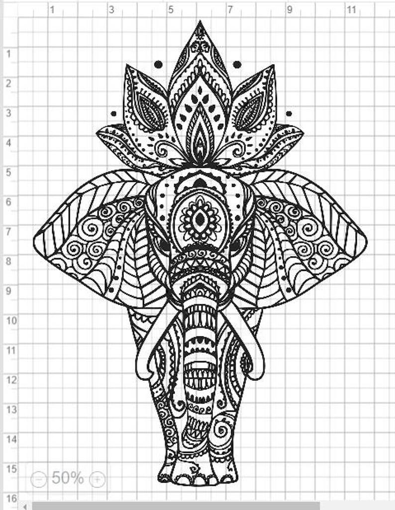 Download Mandala Style Elephant SVG PDF EPS Dxf & Studio 3 Cut ...