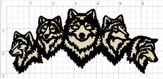 Download Wolf Pack Design 2 Versions SVG pdf eps dxf Studio 3 Cut ...