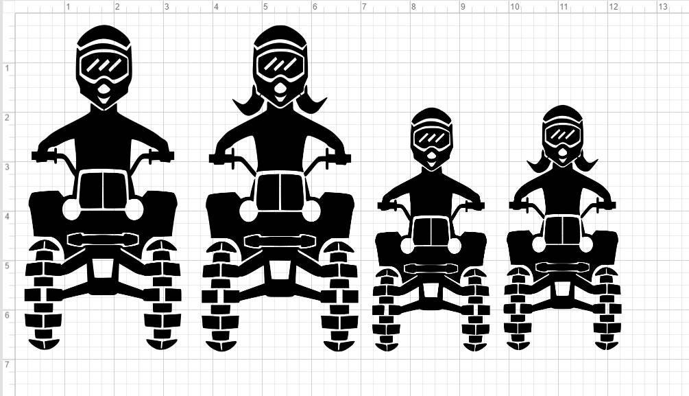 Download 4 Wheel Wheeler Family SVG EPS DXF Studio3 Cut Files | Etsy
