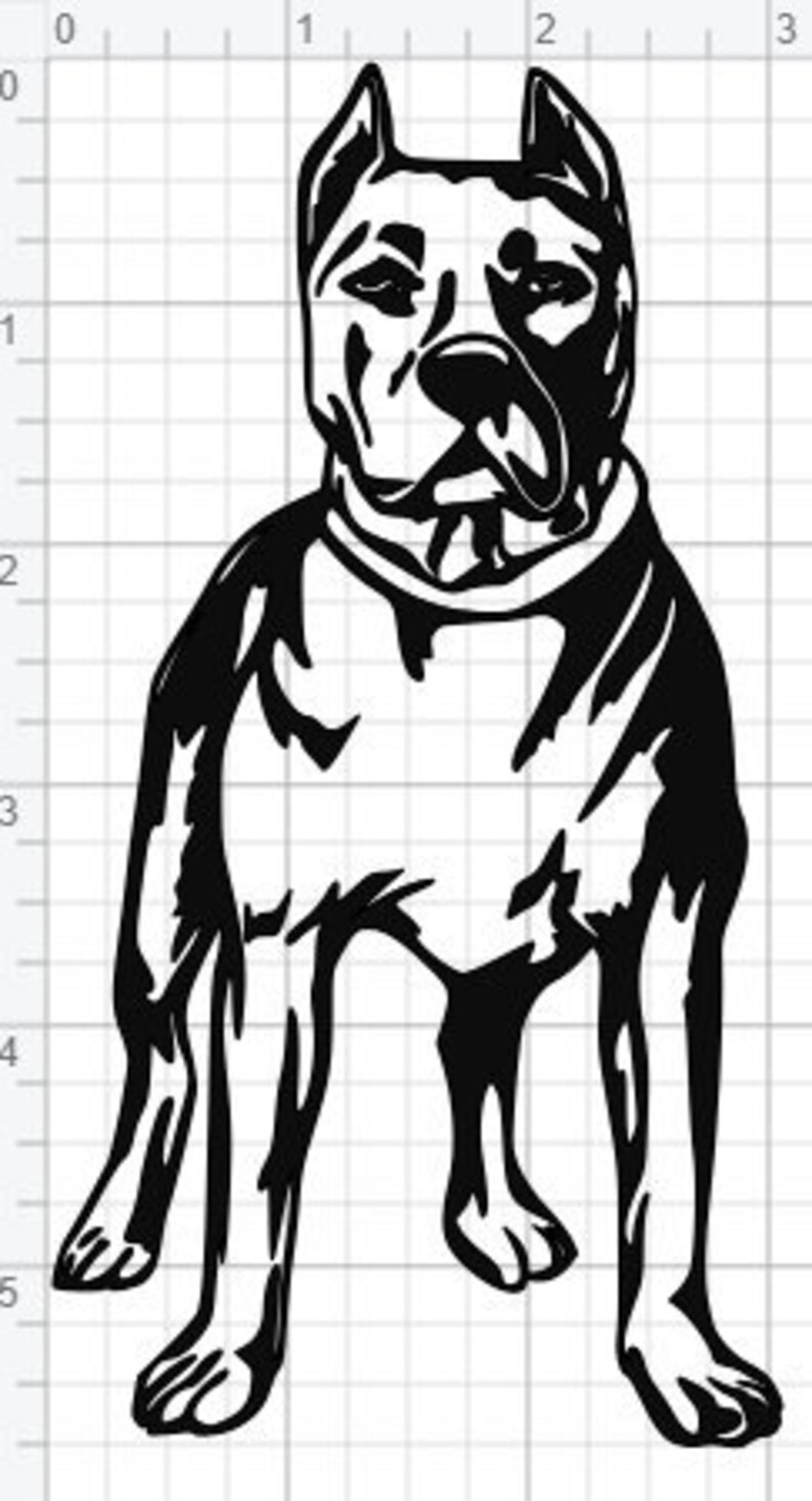 Download Pitbull Front Profile Design SVG EPS DXF pdf Studio 3 Cut ...