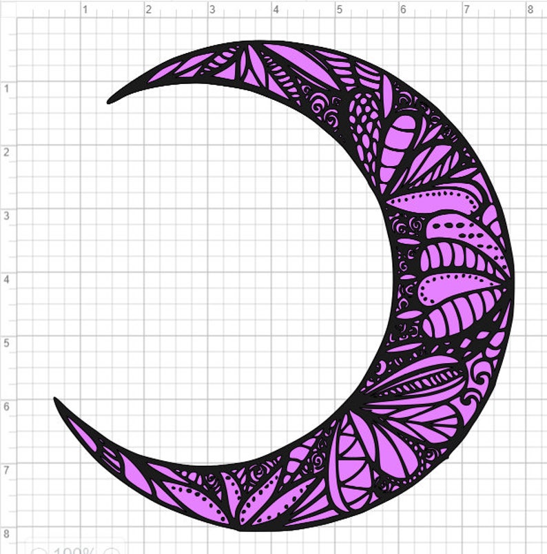 Download Mandala Moon 2 Layers SVG PDF EPS Dxf & Studio 3 Cut Files ...