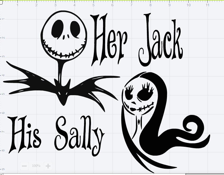 Her Jack His Sally Nightmare Before Christmas SVG EPS DXF | Etsy