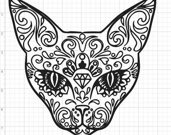 Download Mandala cat svg | Etsy