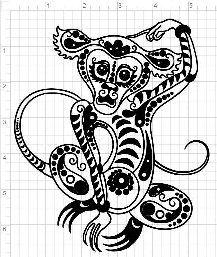 Download Mandala Monkey Design SVG PDF Eps Dxf & Studio 3 Cut Files ...