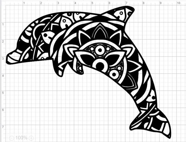 Download Dolphin Mandala Design SVG EPS DXF Studio 3 Cut File | Etsy