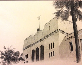 The Citadel Barracks offers Hand-drawn Personalized Company Insignia is a  Signed Print That Truly Depicts Cadet Life 