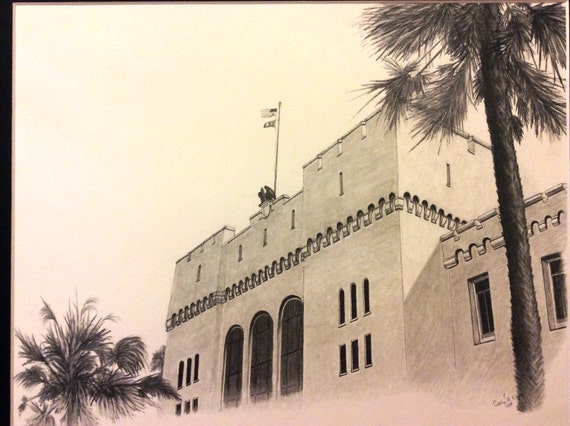 The Citadel Barracks offers Hand-drawn Personalized Company Insignia is a  Signed Print That Truly Depicts Cadet Life 
