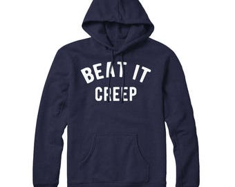 Beat It Creep, Go Away, Feminist, Feminism, Rockabilly, Pastel Goth, Crybaby, Soft Grunge, Hoodie, Hooded Sweatshirt