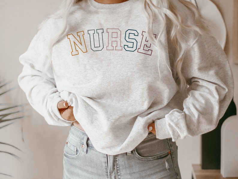 Retro Nurse Sweatshirt - RN LPN - Registered Nurse - Gift For Nurse - Nursing School Grad - Nurse Life - Unisex Crewneck Sweatshirt 