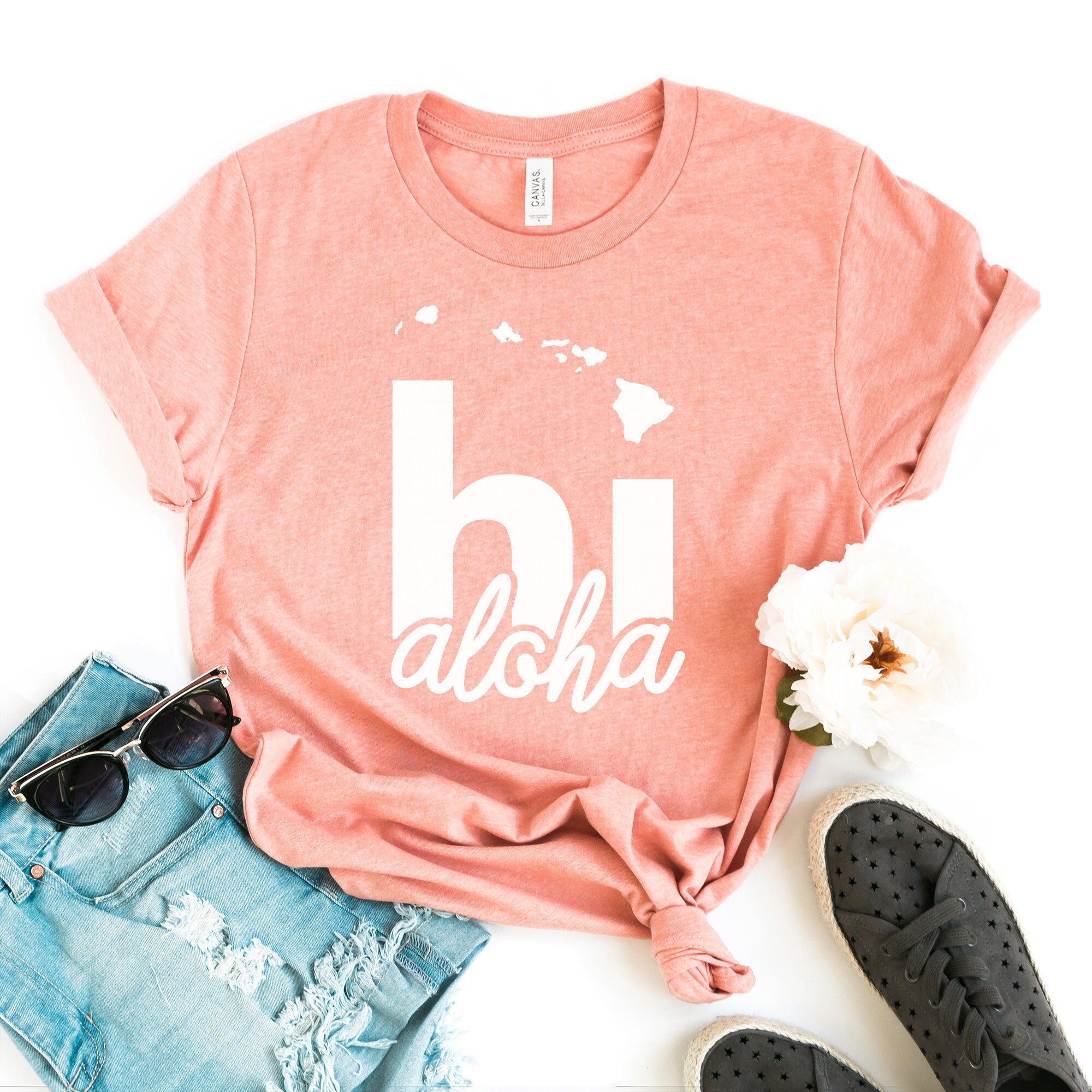 Hawaiian Shirt HI Aloha Shirt Hawaii Vacation Tee Maui Etsy