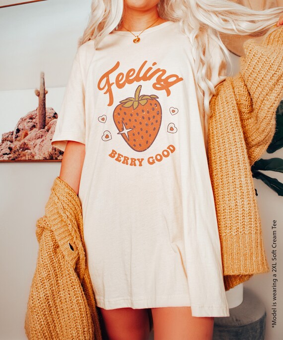 Shirt Strawberry Tee Cute Vintage Retro 