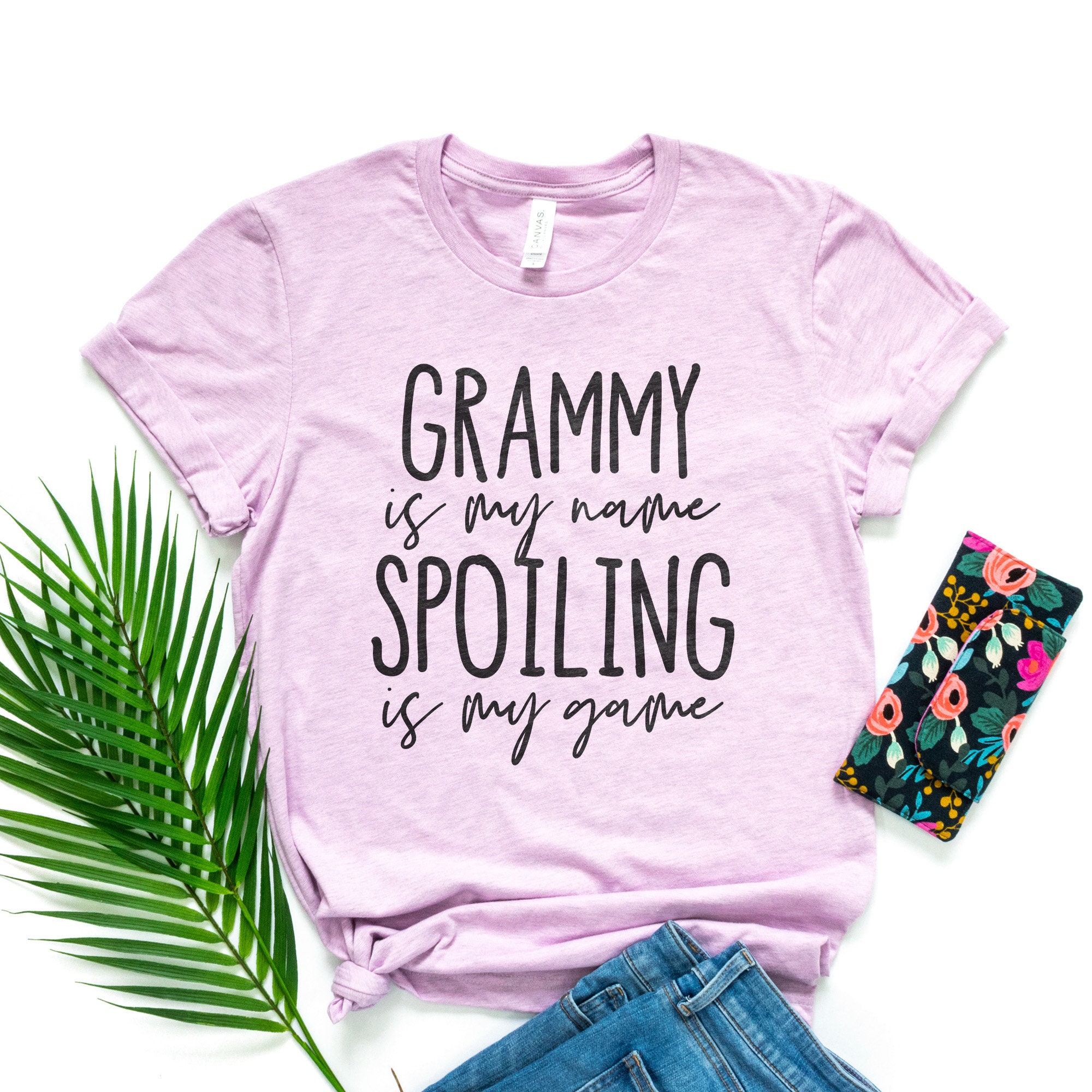 Funny Grammy Shirt Custom Grandma Gift Spoiling Is My Game | Etsy