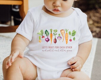 Let's Root for Each Other and Watch Each Other Grow baby Onesie, Newborn gift, Kids and Baby Clothing