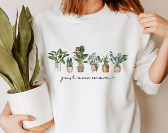 Plant Lover Sweatshirt, Cozy Sweatshirt, Crewneck Sweatshirt, Pullover, Work from Home Loungewear