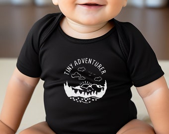 Tiny Adventurer Baby Onesie, Infant Bodysuit with Minimalist Design, Newborn Gift, Kids and Baby Clothing