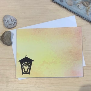 Laterne Aquarell Hintergrund Grußkarte
