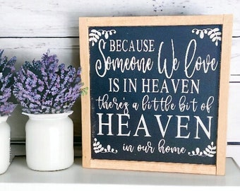 Heaven Saying Sign Sympathy Gift Loss Of Mother Handpainted Framed Wooden Sign Bereavement Gift