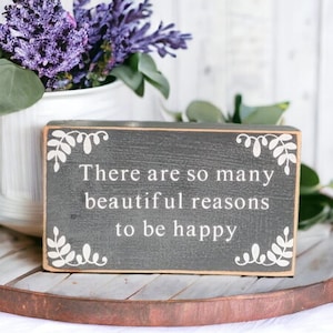 MIni Farmhouse Sign Inspirational Sayings On Wood Meaningful Gift For Friend Shelf Sitter Sign