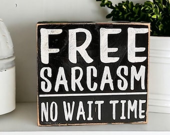 Funny Wooden Sign For Office Coworker Gift Rustic Mini Wood Sign Sarcastic Sayings