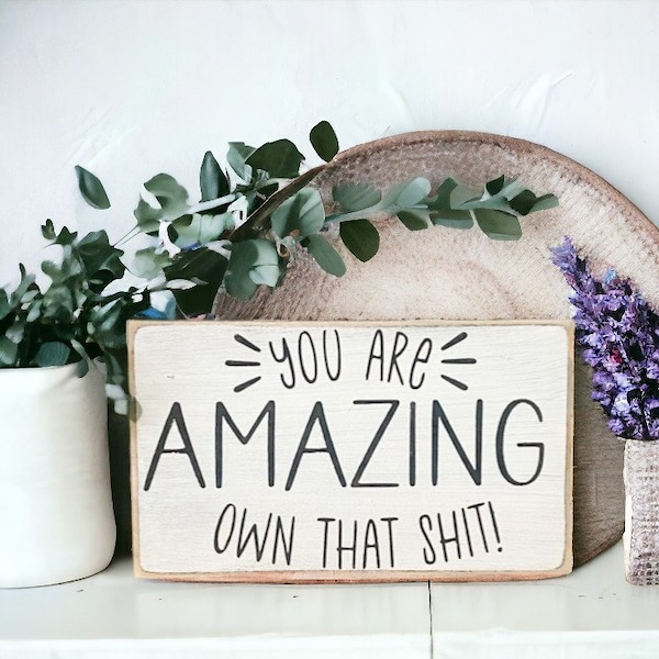 Mini Inspirational Block Sign Gift For Your Best Friend Cute Desk Decor Encouragement For Women
