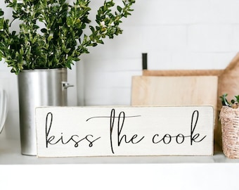 Farmhouse Style Sign Cook Quotes Kitchen Counter Decor Funny Cooking Gift