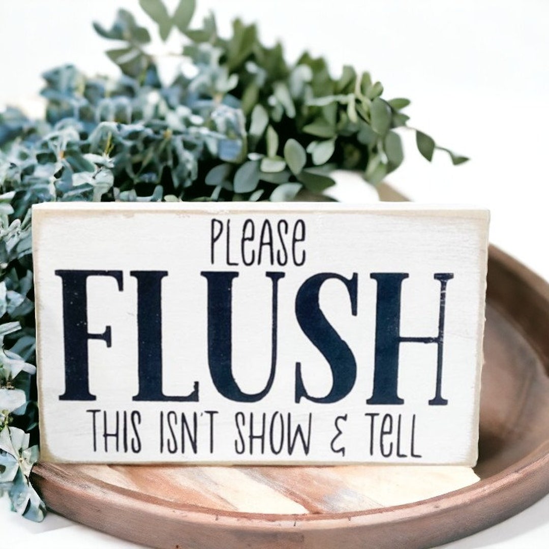 Funny Bathroom Sign Kids Bathroom Signs Teen Bathroom Decor Small Wood ...