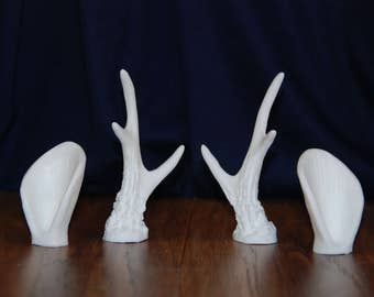 Faun Antlers and Ears Set, Cosplay Faun Antlers and Ears Set, Faun Antlers and Ears Set (raw cast/ unpainted)