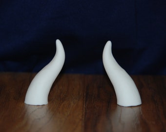 Mini Curved Horn Set, Mini Curved Cosplay Horns  Mini Curved Costume Horns (raw cast/ unpainted)