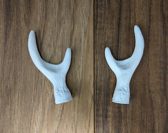 Min Faun Antlers, doll antlers, 2 point antlers, Alastor antlers (raw cast/ unpainted)