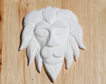 Resin Lion Face (raw cast/ unpainted)