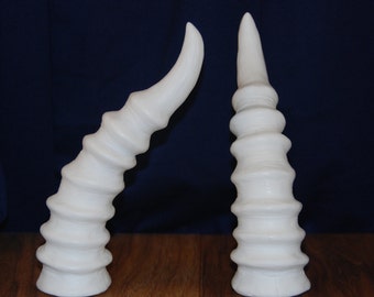Mythical Creature Horn Set, Fantasy Cosplay Horns, Fantasy Costume Horns (lightweight/ raw cast/ unpainted)