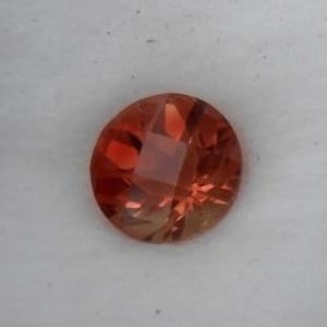Faceted Red Oregon Sunstone, 1.88ct, 8mm