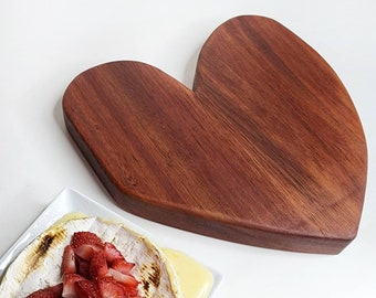Heart Serving Trivet Board - Wooden Heart Decor - Personalized Valentine's Day Gift