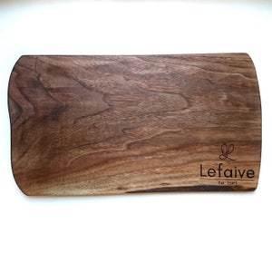 Large Engraved Cutting Board - Live Edge Serving Board - Cheese and Meat Board - Personalized Housewarming Gift - Custom Wooden Wedding Gift