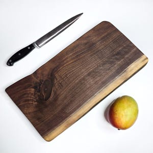 Black Walnut Cutting Board - Live Edge Charcuterie Board - 5th Wedding Anniversary Gift