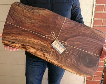 Extra Large Charcuterie Board - Live Edge Serving Board - Personalized Housewarming Gift - Custom Wooden Wedding Gift