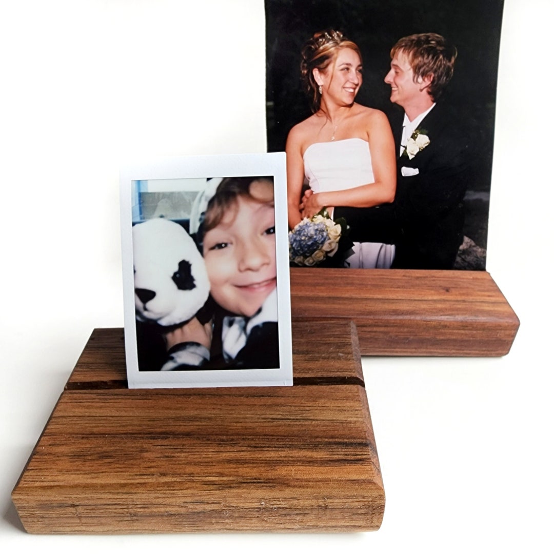 Wooden Photo Display Set Wood Photo Stand Blocks Mother's Day Photo