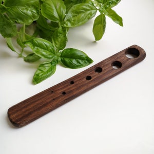 Black Walnut Herb Stripper: Wood Kitchen Tool, Kale & Greens