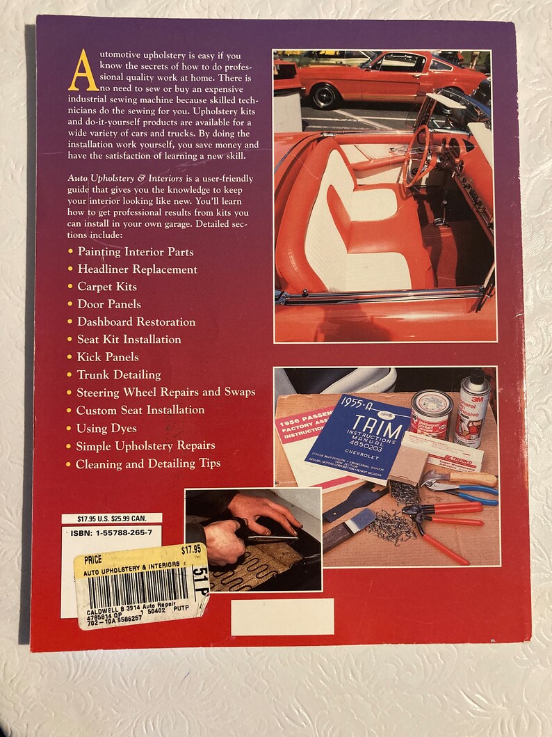 Auto Upholstery and Interiors HP Books 1265 Etsy