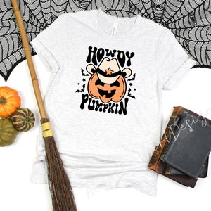 Howdy Pumpkin on Adult Bella Canvas
