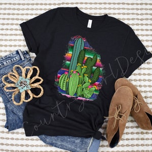 More Cactus Sarape Youth Short Sleeve Tee