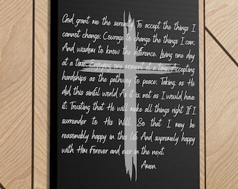 Serenity Prayer, One Day At A Time, Serenity Prayer Sign, Religious Decor, Christian Decor, Prayer Wall Decor, Prayer Decor, Prayer Canvas