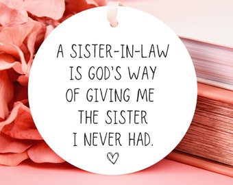 Sister in Law Gift Christmas Gift for Sister In Law Ornament Sister-In-Law Gift Sister of The Groom Sister of The Bride Future Sister Gifts